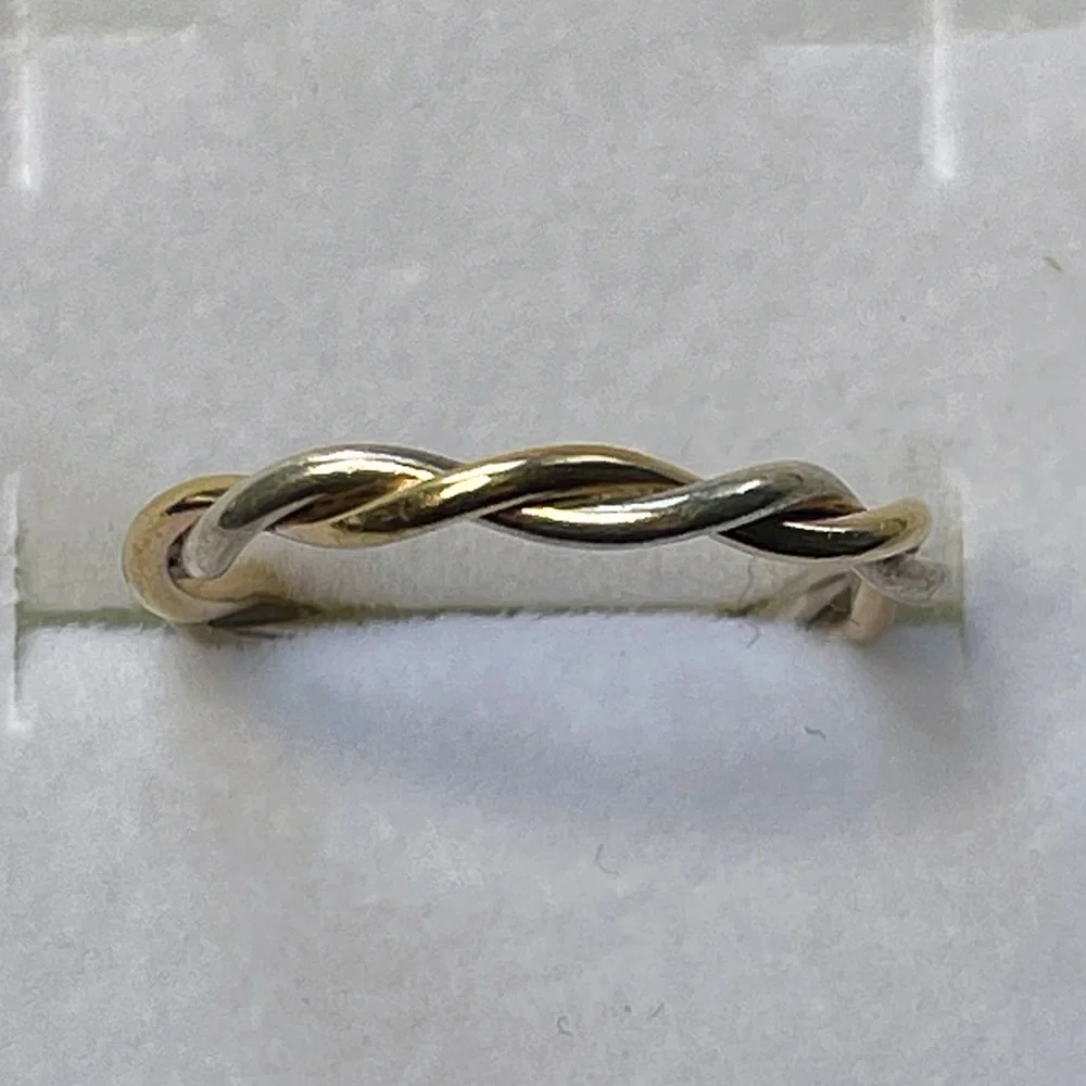 Gold and Silver Twisted Ring